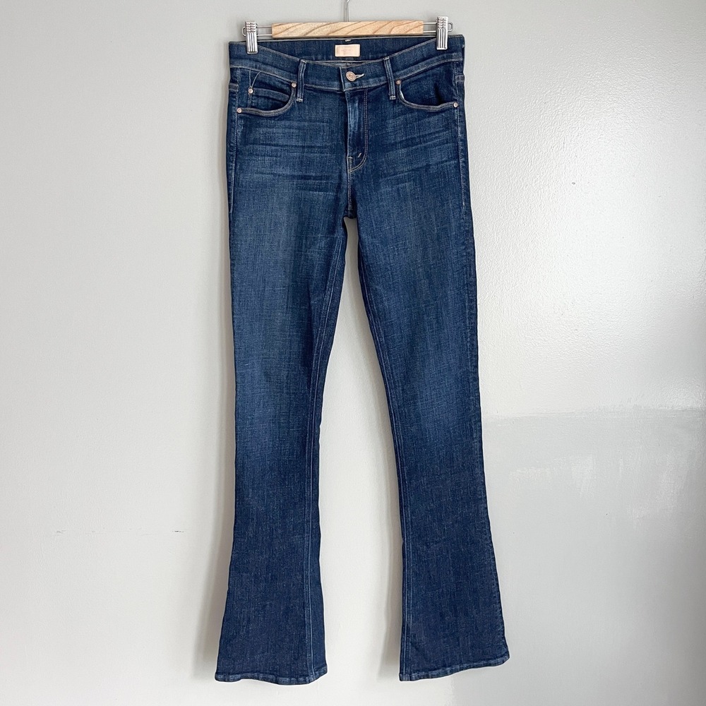Mother The Runaway Jeans Womens 29 Blue Clean Sweep Flare Denim Stretch